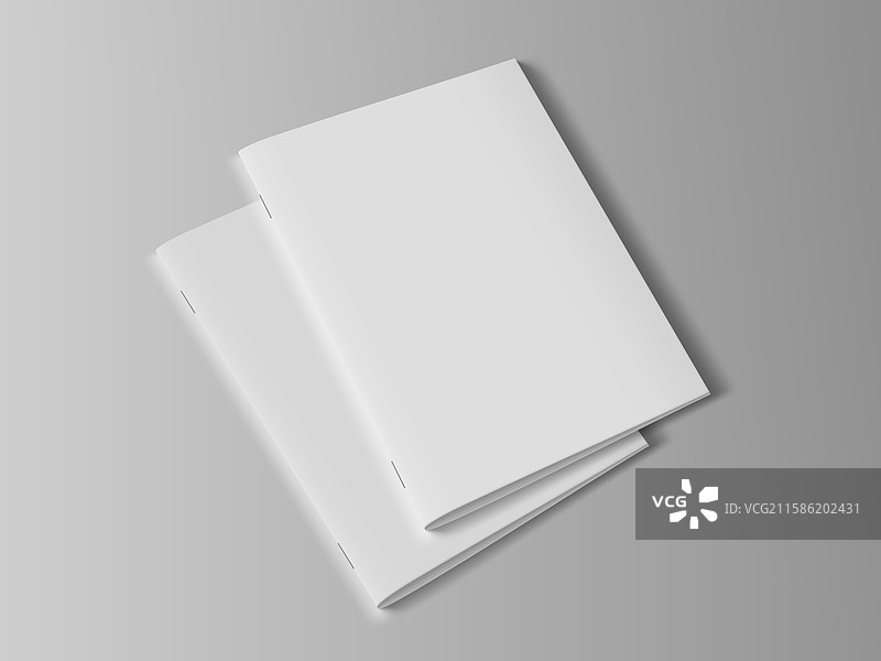 带阴影的空白逼真宣传册或杂志图片素材