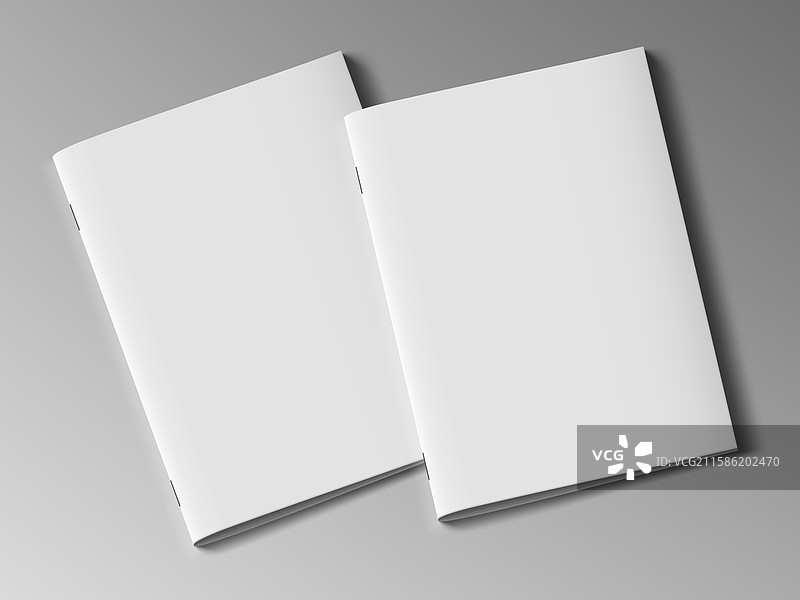 带阴影的空白现实主义宣传册或杂志图片素材