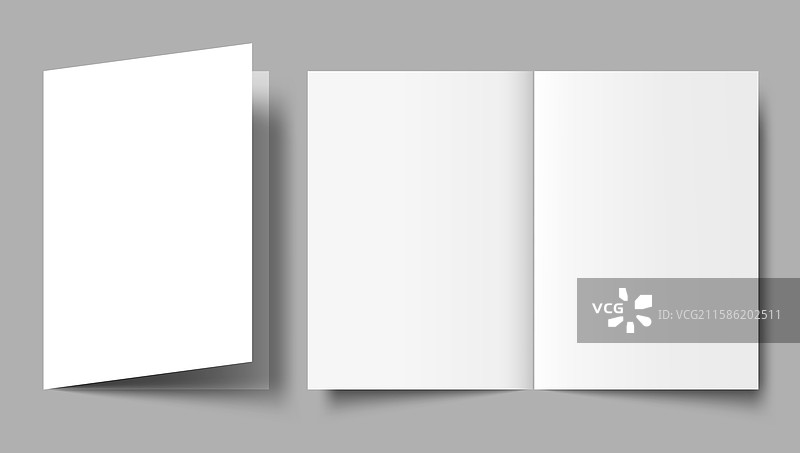 A5 A4 A3 空白对折宣传册封面模型图片素材