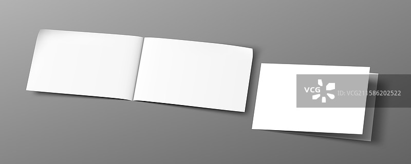 A5 A4 A3 空白对折宣传册封面模型图片素材