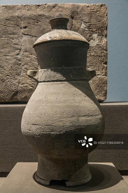 陕西历史博物馆陶壶西周宝鸡市岐山县礼村出土图片素材