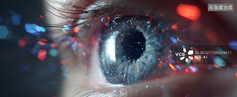 【AI数字艺术】眼睛 科技图片素材