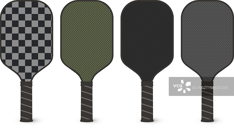 不同材质的皮肤的乒乓球拍图片素材