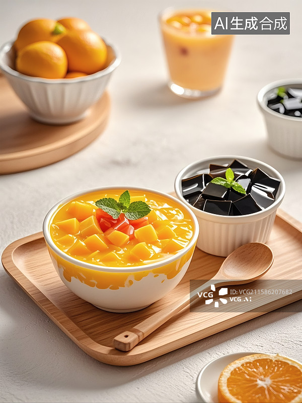 【AI数字艺术】美味的夏日清凉美食甜点图片素材