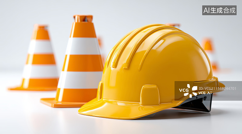 【AI数字艺术】建筑工地安全警示图片素材