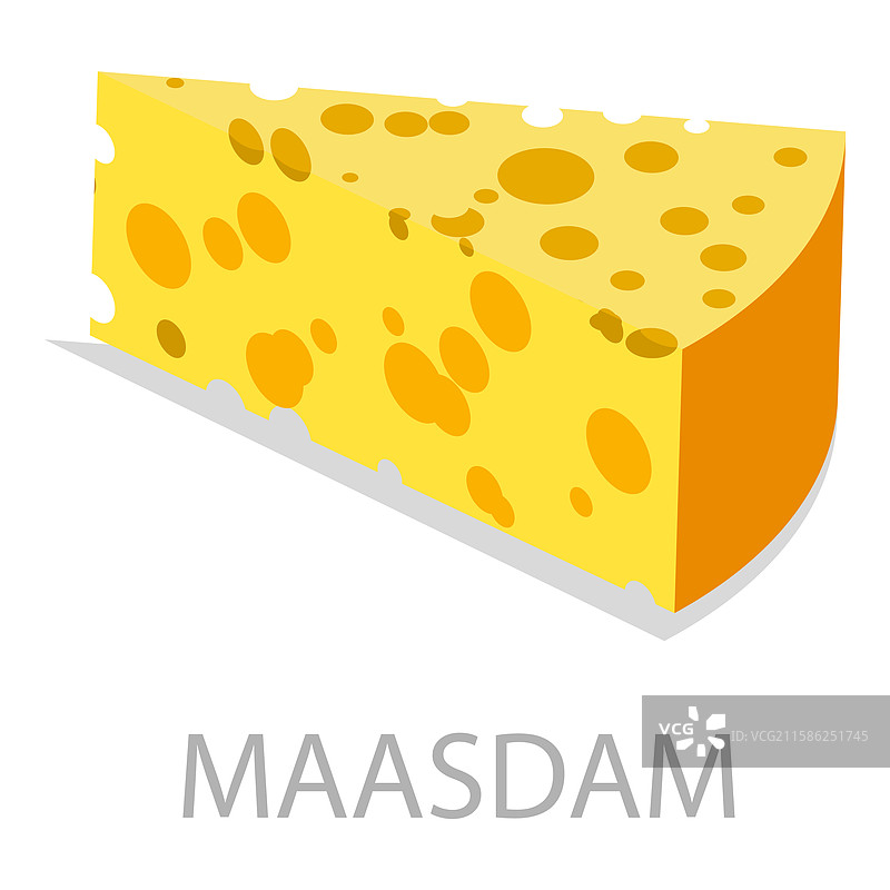 不同种类奶酪的3D等距平面图集图片素材