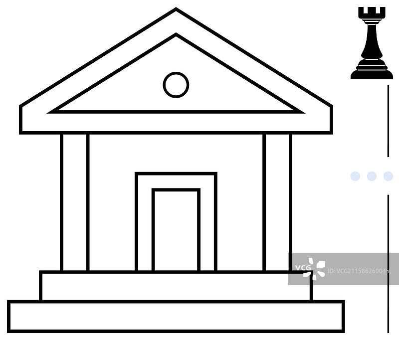 带有古典柱子的政府大楼图片素材