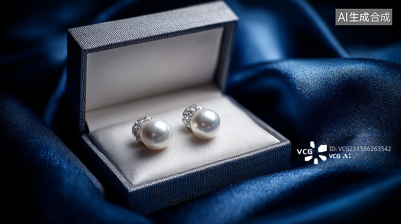 【AI数字艺术】一副珍珠耳环图片素材