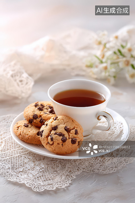 【AI数字艺术】英式下午茶餐具美食摆拍图图片素材