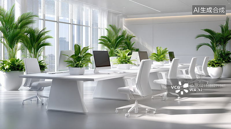 【AI数字艺术】现代简约办公空间图片素材