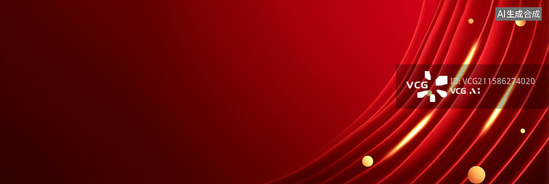 【AI数字艺术】鲜艳红色抽象背景主视觉设计图片素材