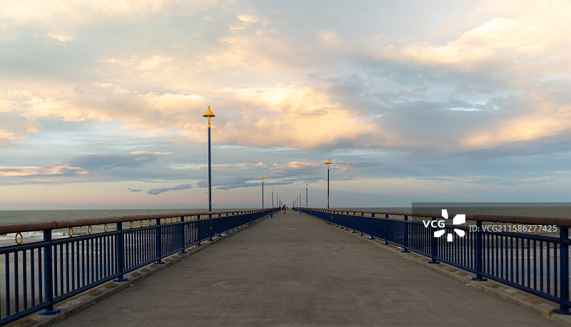 新西兰基督城新布莱顿码头 | New Brighton Pier, Christchurch, Ne图片素材