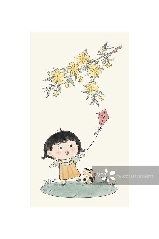 放风筝图片素材