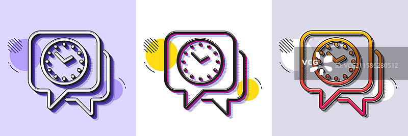 时间管理线条图标时钟手表标志图片素材