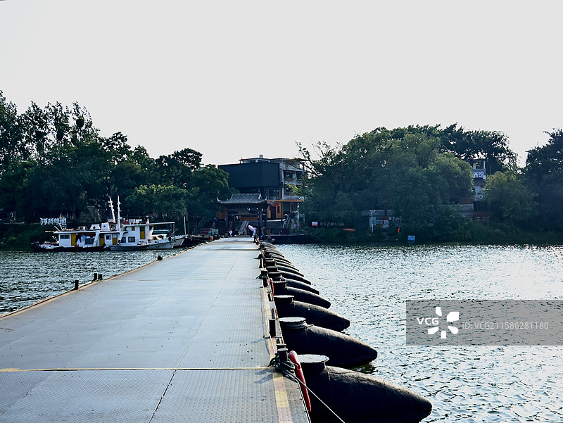 江西赣州宋代古浮桥遗址图片素材