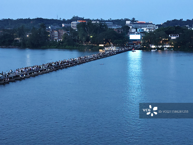 江西赣州宋代古浮桥遗址图片素材