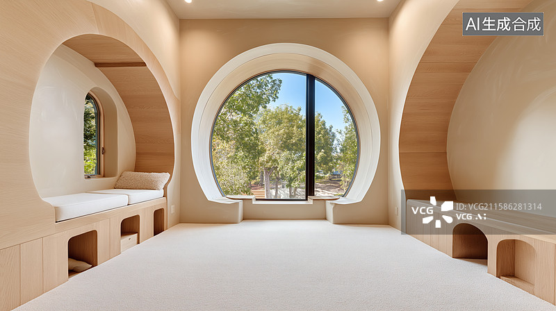 【AI数字艺术】简约温馨自然风室内设计图片素材