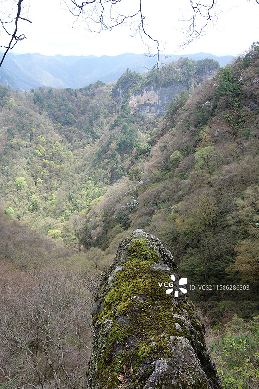 陕西省陕南汉中市略阳县略阳五龙洞国家森林公园：鹰嘴峰图片素材