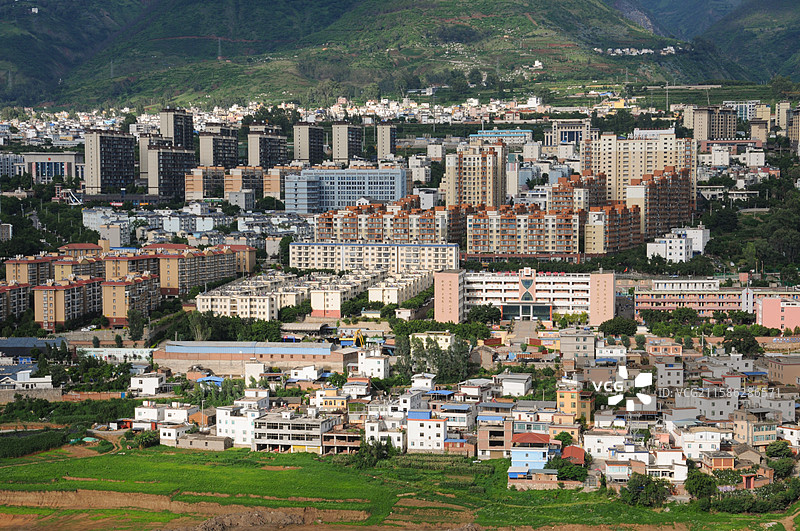 昆明东川城市一隅图片素材