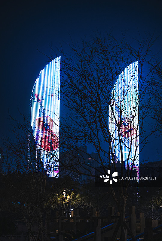 厦门南普陀寺院夜景图片素材