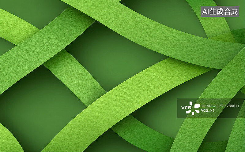 【AI数字艺术】绿色几何抽象图案艺术设计图片素材