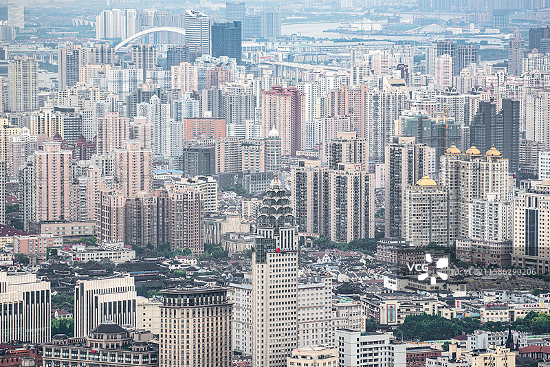上海房地产楼房高楼大厦物业楼宇大楼密集耸立林立拥挤密度图片素材