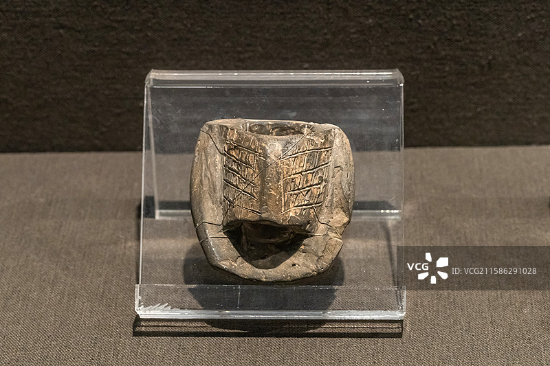 陕西历史博物馆陶拍商代咸阳市武功县郑家坡遗址出土图片素材