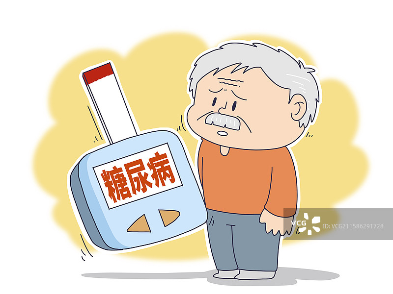 插画：糖尿病病人图片素材