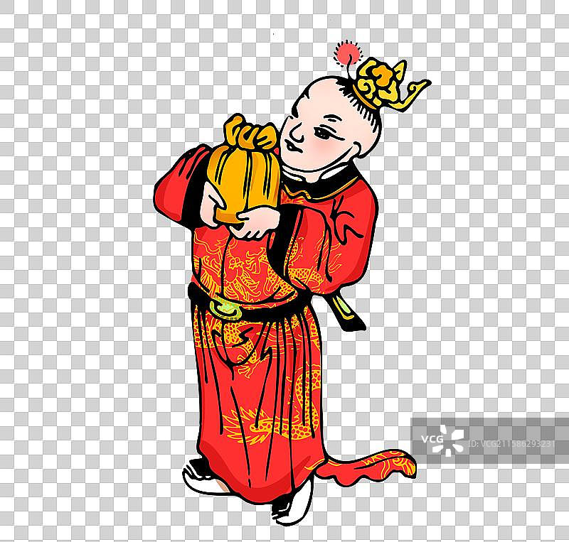 古代人物 儿童 插画 元素 古代 印章 官印图片素材