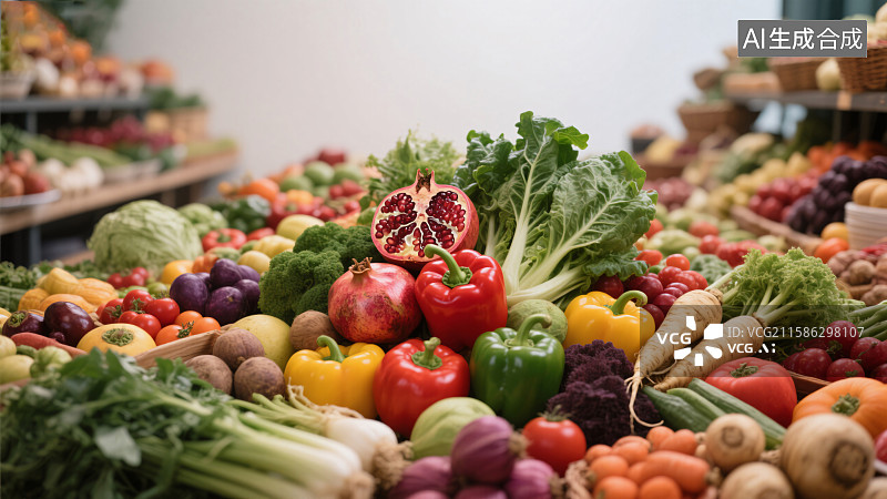 【AI数字艺术】缤纷时蔬的健康盛宴图片素材