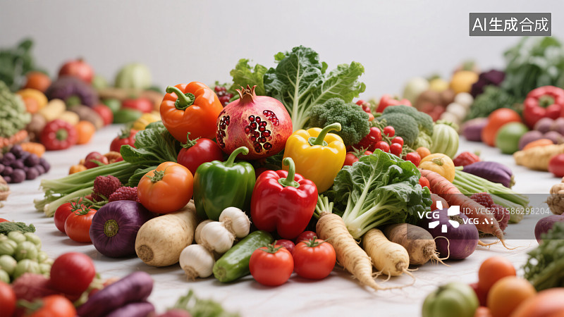 【AI数字艺术】缤纷时蔬的健康盛宴图片素材