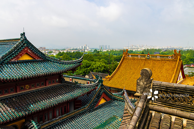 镇江金山寺（江天禅寺）建筑风光图片素材