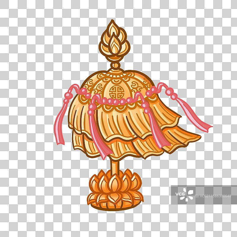 吉祥八宝图案-宝盖图片素材