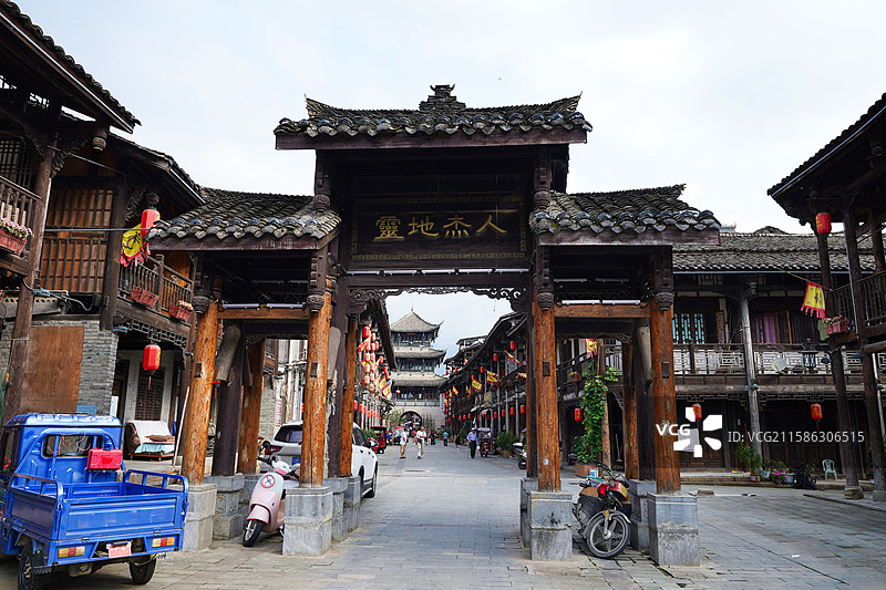 四川广元青川县青溪古城图片素材