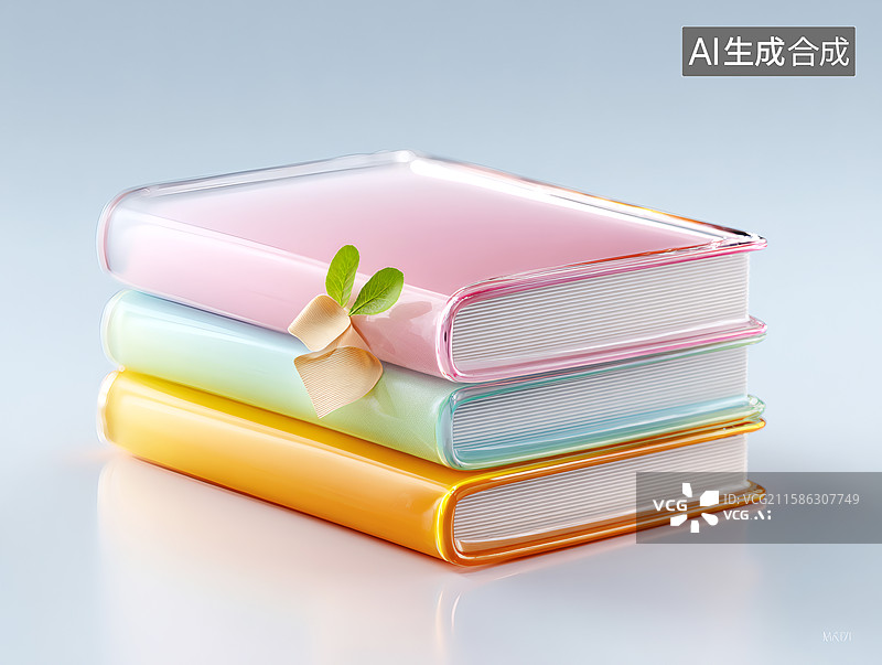 【AI数字艺术】彩色卡通书籍图片素材