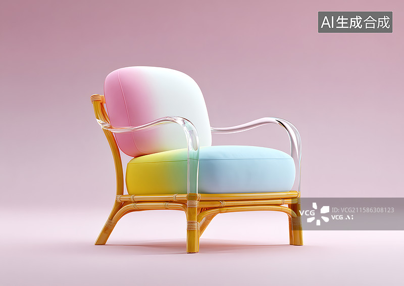 【AI数字艺术】一把卡通椅子图片素材