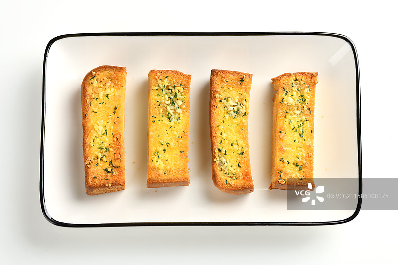 黄油蒜香面包条图片素材