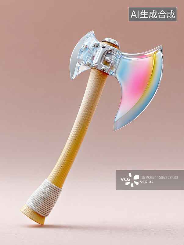 【AI数字艺术】彩色卡通斧头图片素材