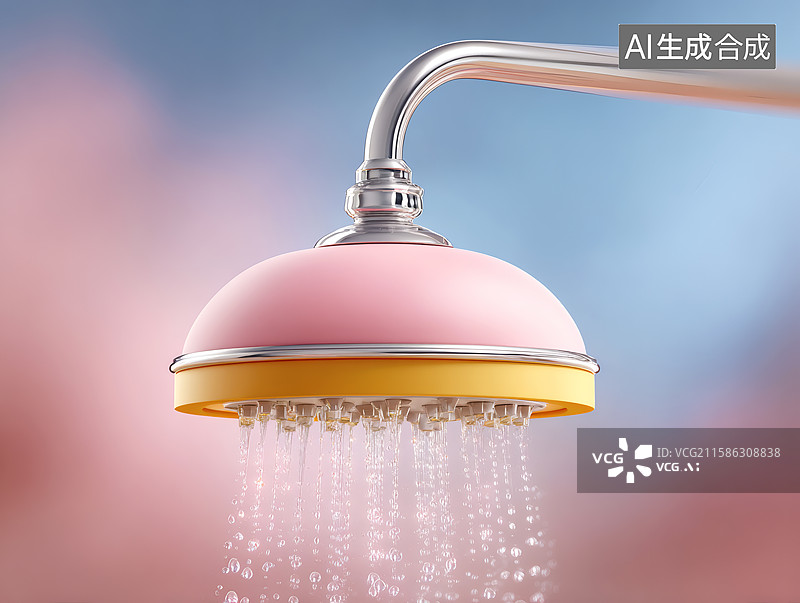 【AI数字艺术】3D卡通花洒图片素材