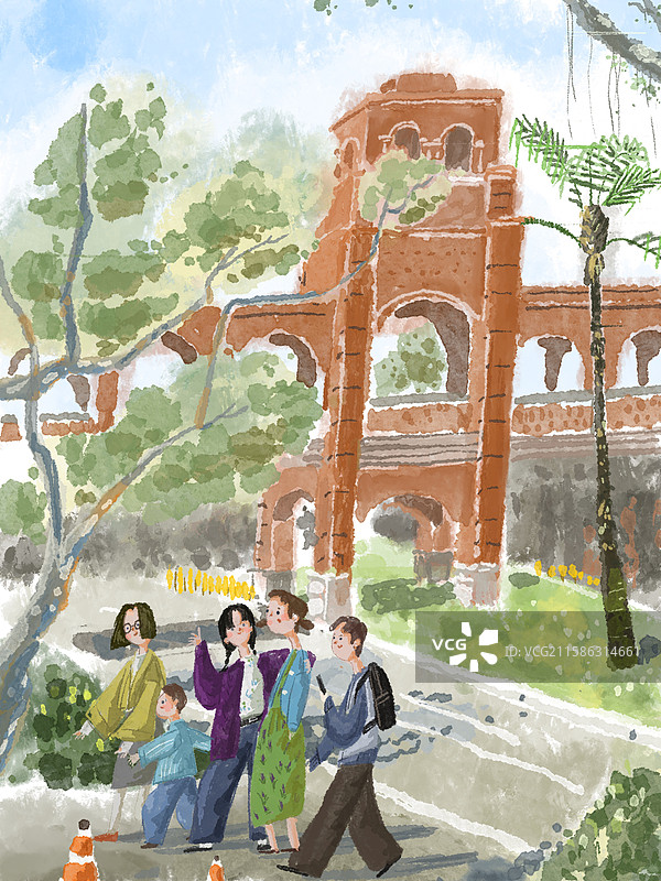 风景与游客图片素材