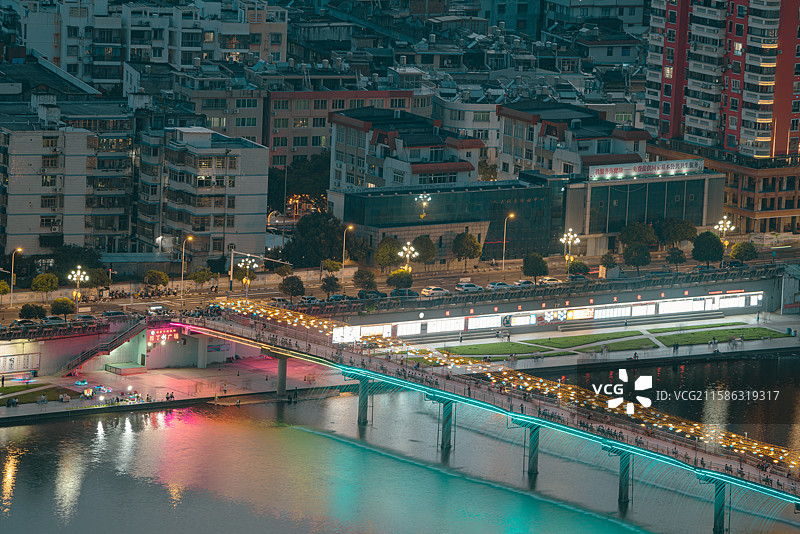 福鼎市区夜景图片素材