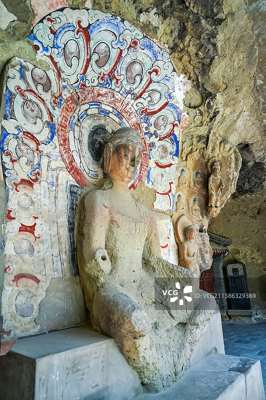 辽宁义县万佛堂石窟图片素材