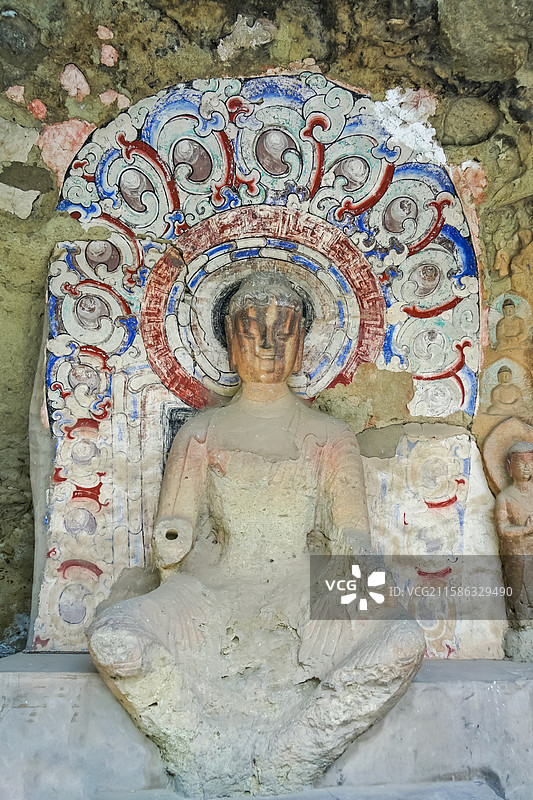 辽宁义县万佛堂石窟图片素材