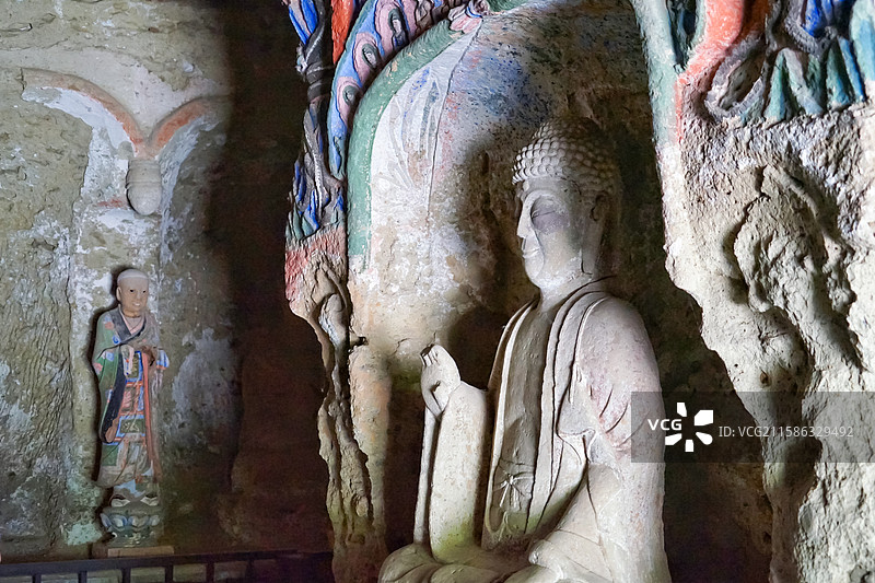 辽宁义县万佛堂石窟图片素材