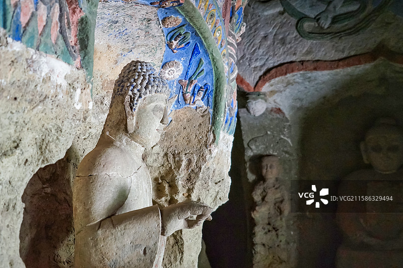 辽宁义县万佛堂石窟图片素材