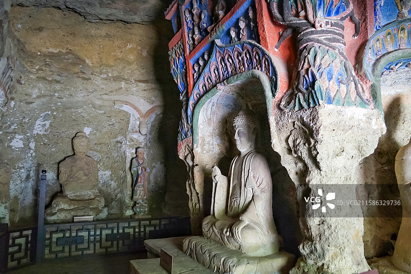 辽宁义县万佛堂石窟图片素材