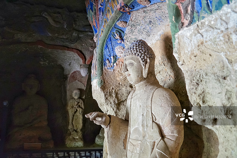 辽宁义县万佛堂石窟图片素材