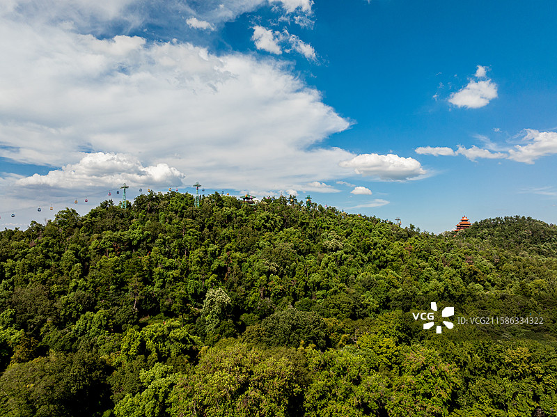 东湖磨山景区航拍图片素材