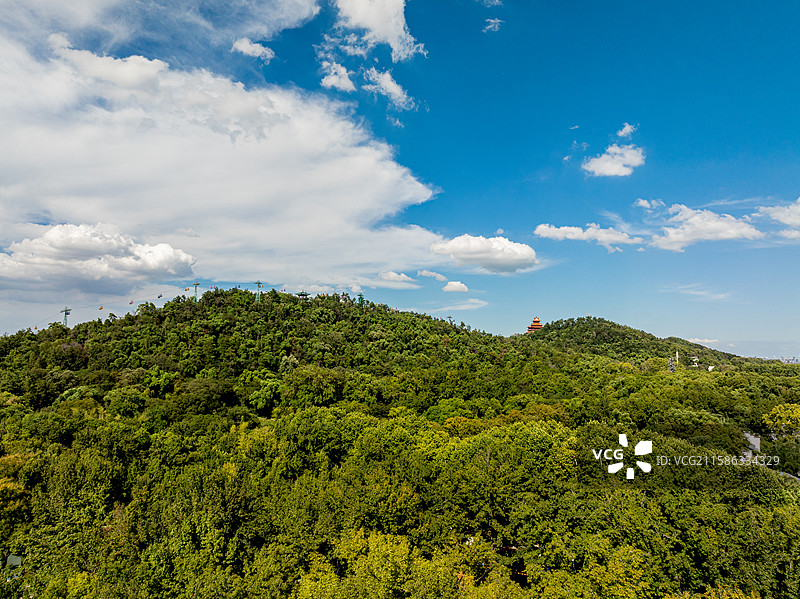 东湖磨山景区航拍图片素材