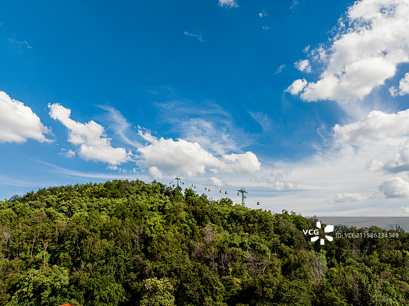 东湖磨山景区航拍图片素材